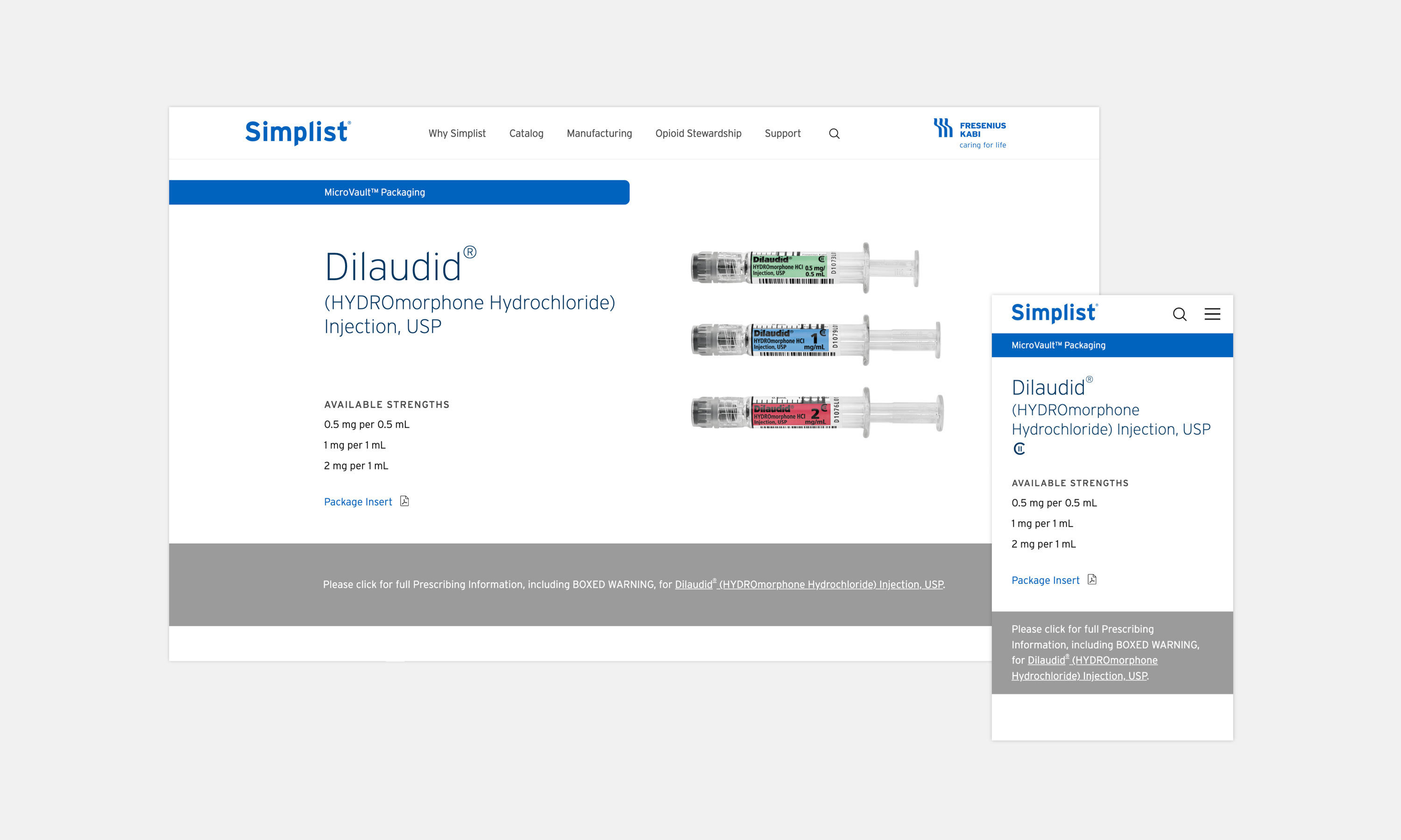 Multiple Inc, Simplist® Prefilled Syringes by Fresenius Kabi