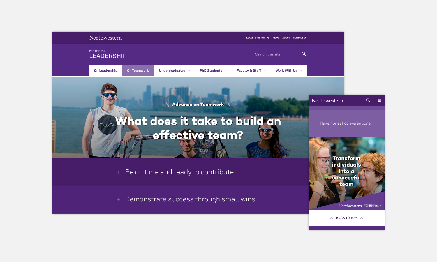 Multiple Inc, Center for Leadership, Northwestern University