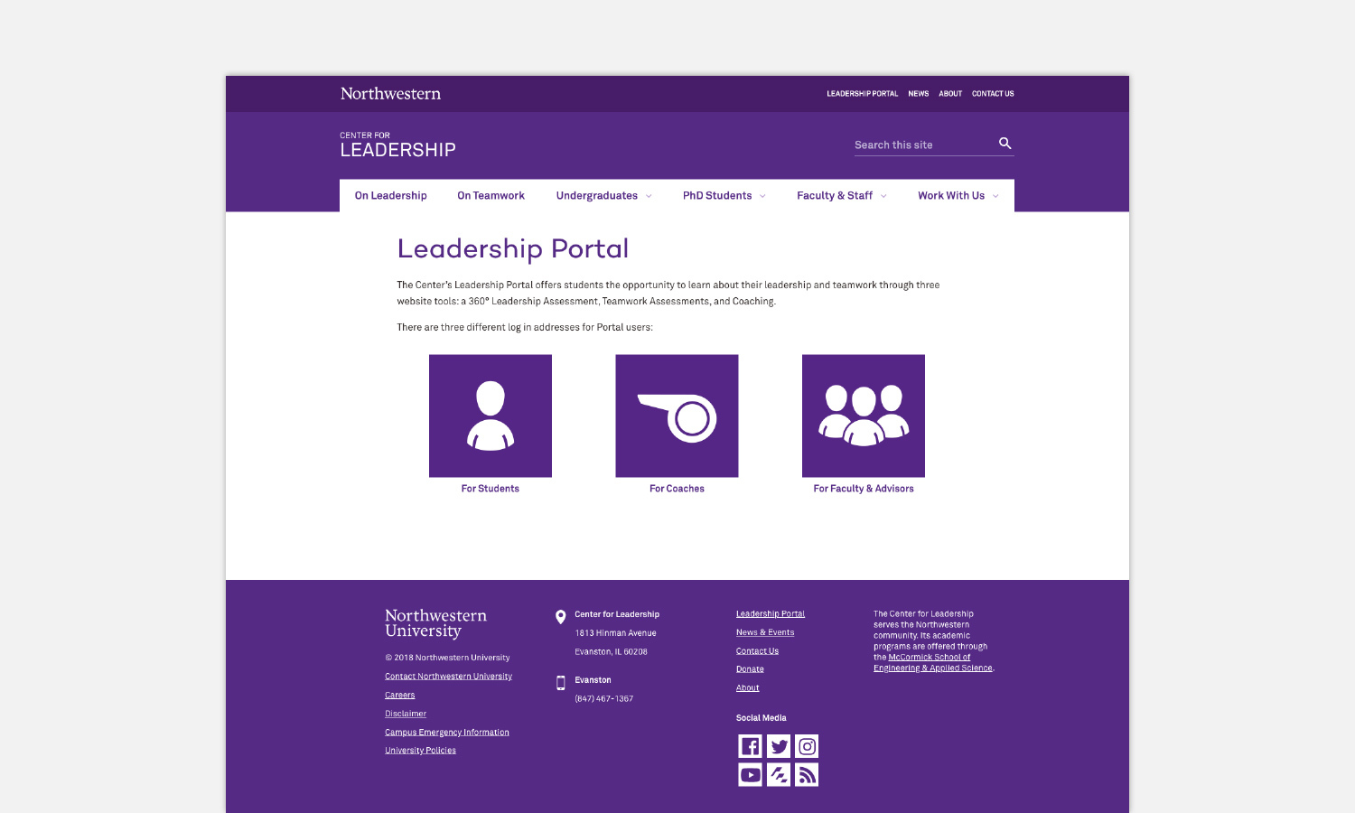 Multiple Inc, Center for Leadership, Northwestern University
