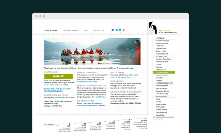 Multiple Inc, Take a Hike Foundation