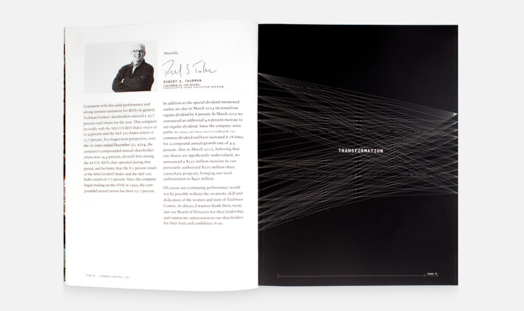 Multiple Inc, Taubman, 2014 Annual Report