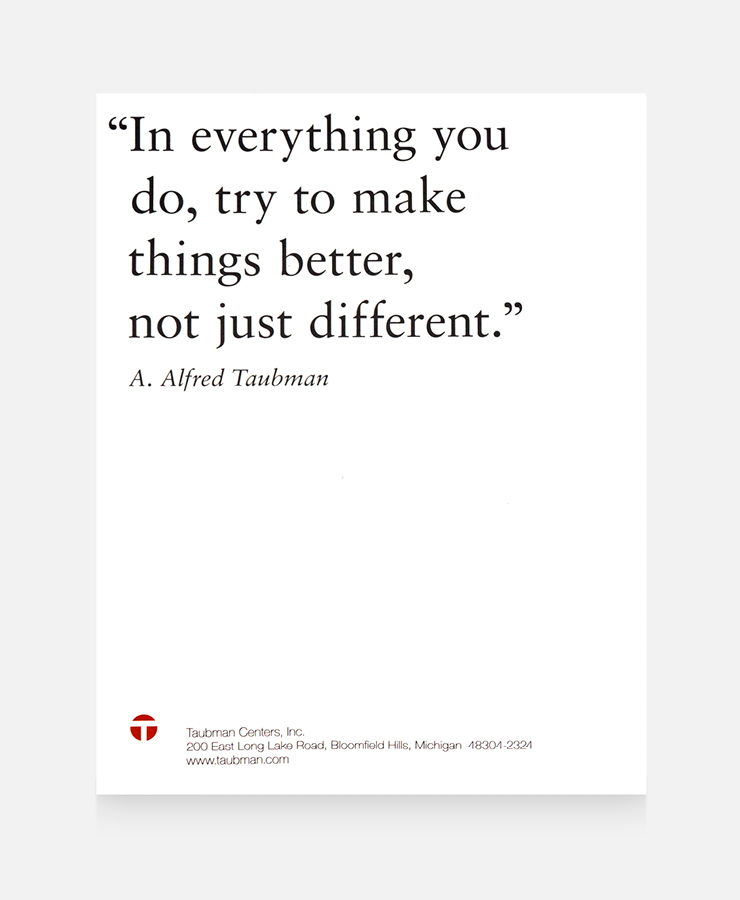 Multiple Inc, Taubman, 2015 Annual Report